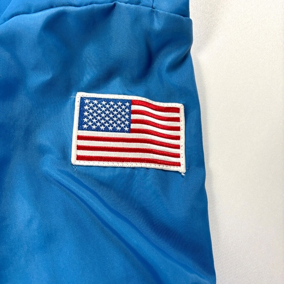 VTG Chrysler Lined Nylon Jacket Blue Small Snap Up Great Lakes Staff Auto Plant - Picture 7 of 9